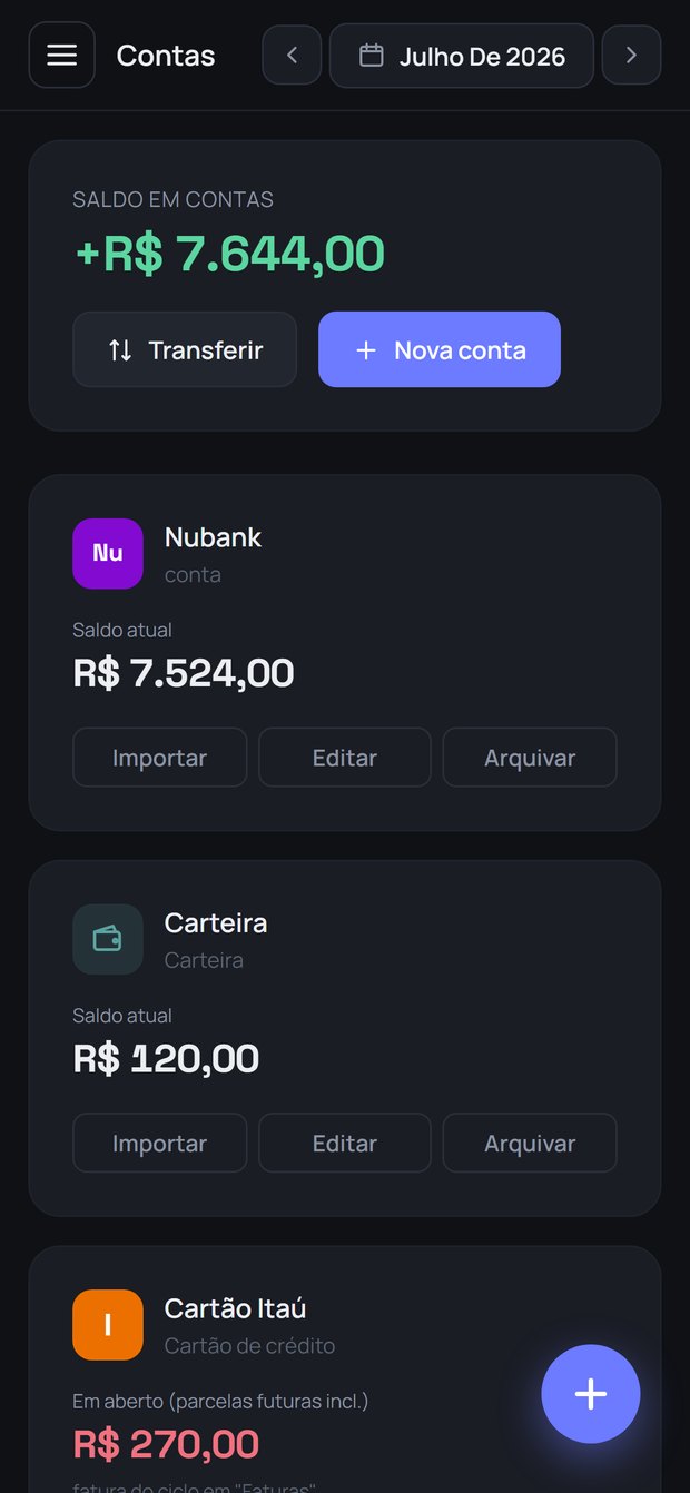 Contas no celular